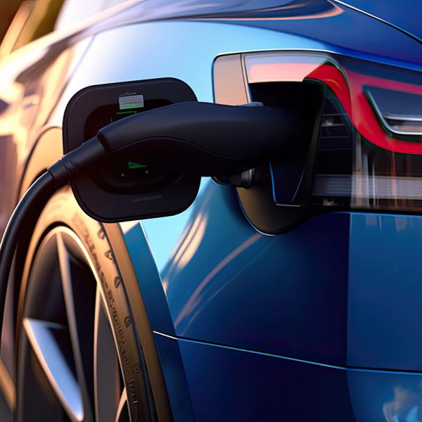 Ein E-Auto wird geladen